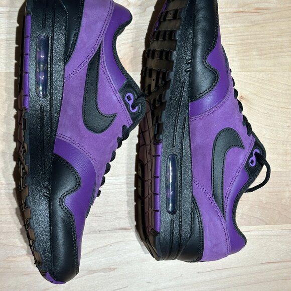Mens - Nike ID Air Max 1 87 Custom Purple Black EXCELLENT - Picture 3 of 7